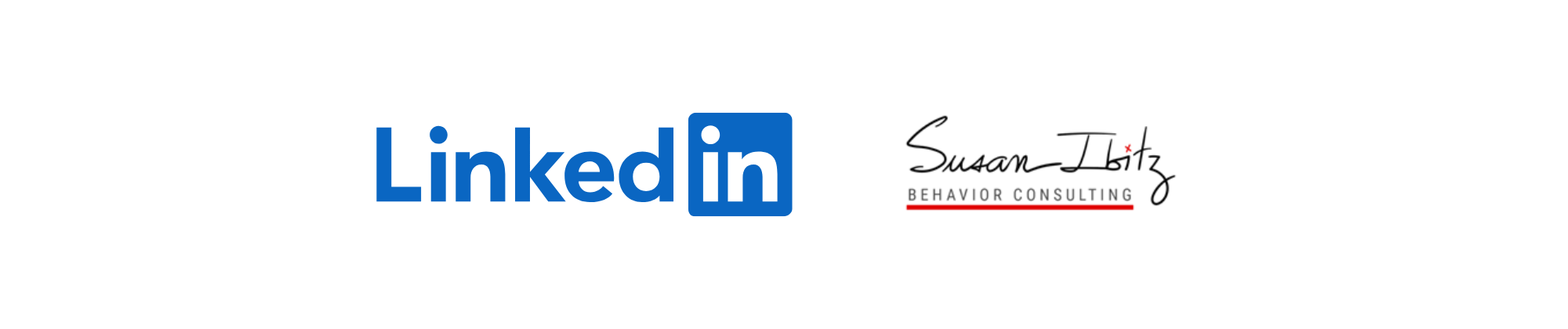 Banner webinar series with the linkdin logo and Susan Ibitz consulting logo Banner webinar series